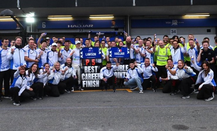 Thành tích tốt nhất của Lawson giúp Racing Bulls vươn lên hạng 6