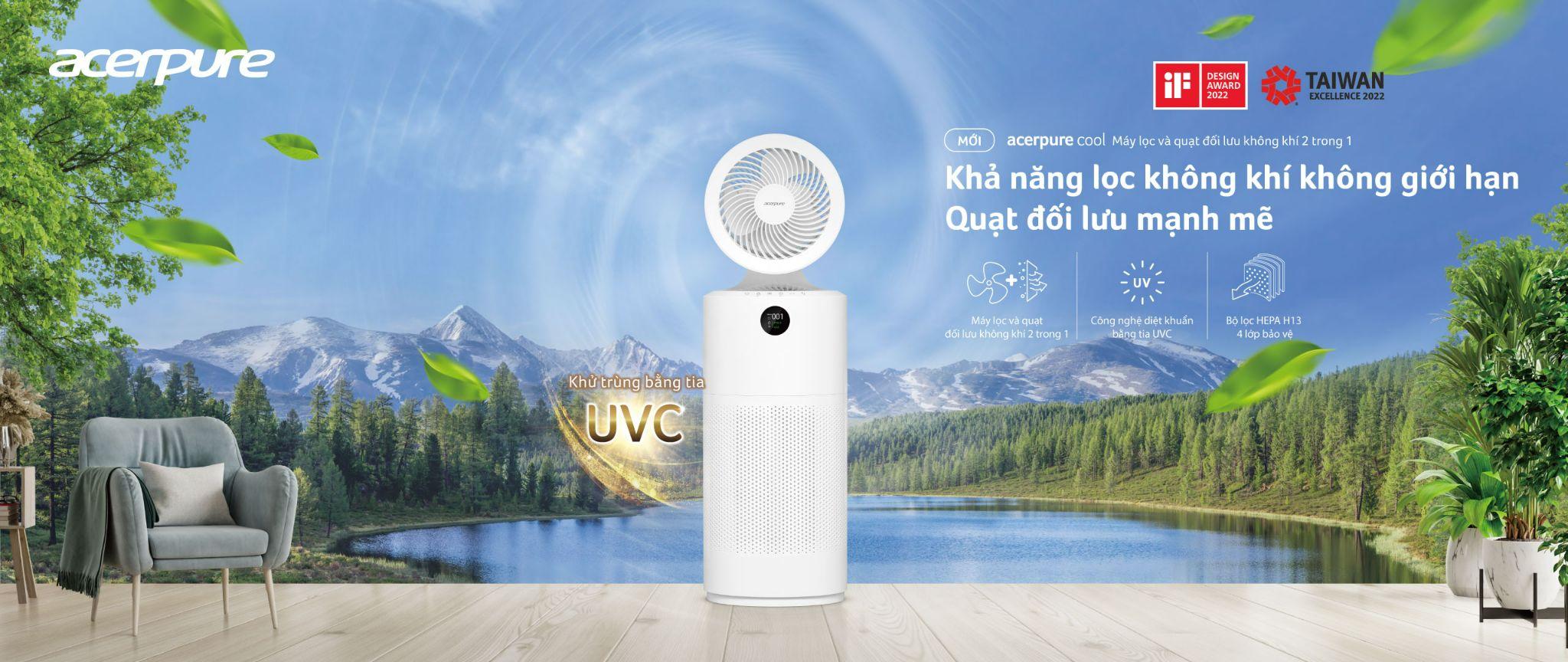 Acerpure Cool C2-UVC - Máy lọc không khí toàn diện cho không gian rộng