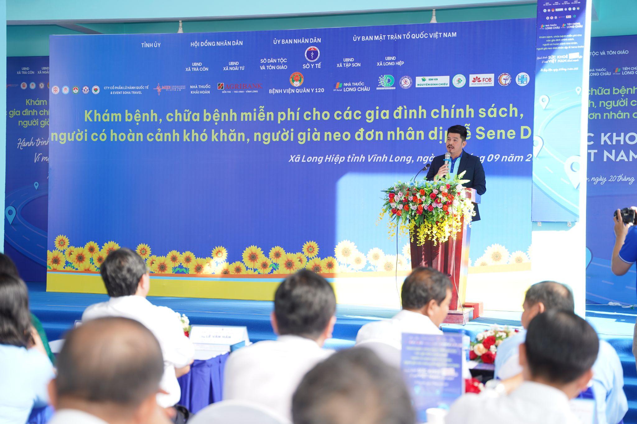 Ông Ngô Quốc Bảo - Giám đốc Cấp cao Truyền thông &amp; Trải nghiệm khách hàng trân trọng gửi lời cảm ơn đến lãnh đạo tỉnh, lãnh đạo Sở Y tế Vĩnh Long