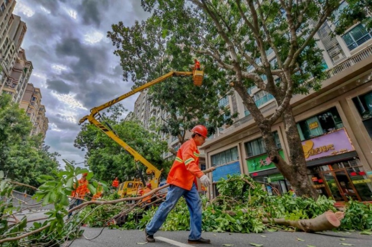 Tỉnh Quảng Đông triển khai một số biện pháp nhằm giảm ảnh hưởng của bão Ragasa. Ảnh: China Daily