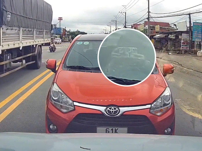 Nữ tài xế điều khiển xe đi ngược chiều