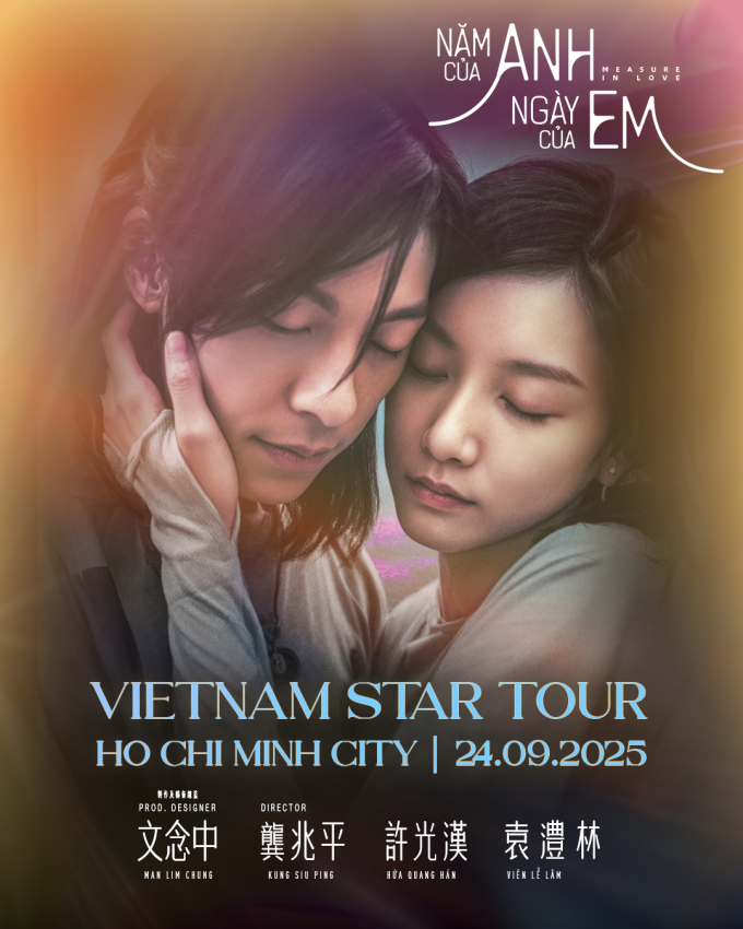 Năm Của Anh, Ngày Của Em (tựa Anh: Measure in Love) thuộc thể loại tình cảm kỳ ảo, có Hứa Quang Hán và Viên Lễ Lâm (Angela Yuen) đóng chính. Bối cảnh phim đặt trong thế giới bị chia cắt sau đại địa chấn, tạo ra bức tường trọng lực giữa biển khiến hai vùng có dòng chảy thời gian khác nhau: "Ưu Nhật" với một ngày 24 giờ, còn "Trường Niên" kéo dài cả năm. Nhân vật của Hứa Quang Hán và Viên Lễ Lâm, đến từ hai múi giờ trái ngược, tình cờ gặp gỡ và yêu nhau, khi một ngày của cô là cả năm đời anh. Tác phẩm do Cung Triệu Bình đạo diễn, Trương Ngải Gia giám sát sản xuất, thời lượng 112 phút, dự kiến khởi chiếu tại Việt Nam ngày 17/10.