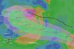 Bão Bualoi có thể rất mạnh trên Biển Đông