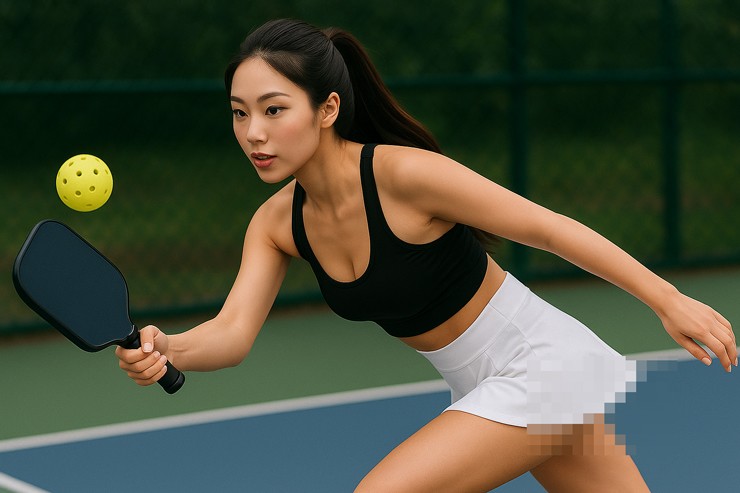 Cô gái xinh đẹp "vén váy" hút triệu người xem: Bùng nổ tranh cãi pickleball - 1
