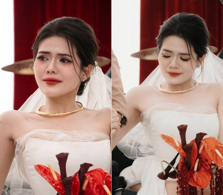 Cô dâu rơi nước mắt trong hôn lễ&nbsp;