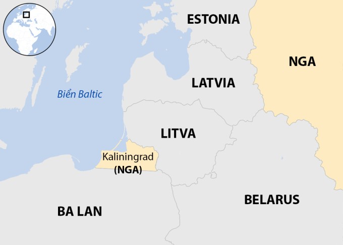 Những nước thành viên sườn đông EU gồm Ba Lan, Litva, Latvia, Estonia nằm tiếp giáp Nga và Belarus. Đồ họa: BBC