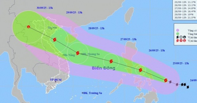 Bão số 10 mang tên Bualoi có thể vào Đà Nẵng - Huế
