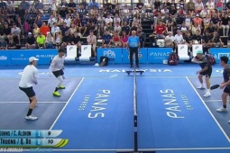 Thể thao - Sao Việt gây sốc pickleball: Thắng đôi số 1 thế giới 1 set, giật vé lịch sử bán kết PPA Cup