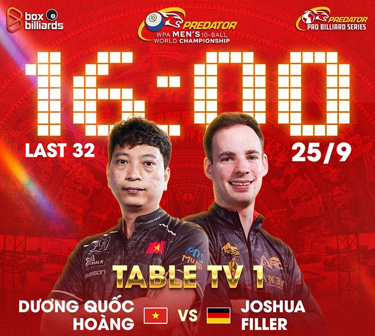 Hoàng "Sao" so tài Joshua Filler tại loại trực tiếp top 32 