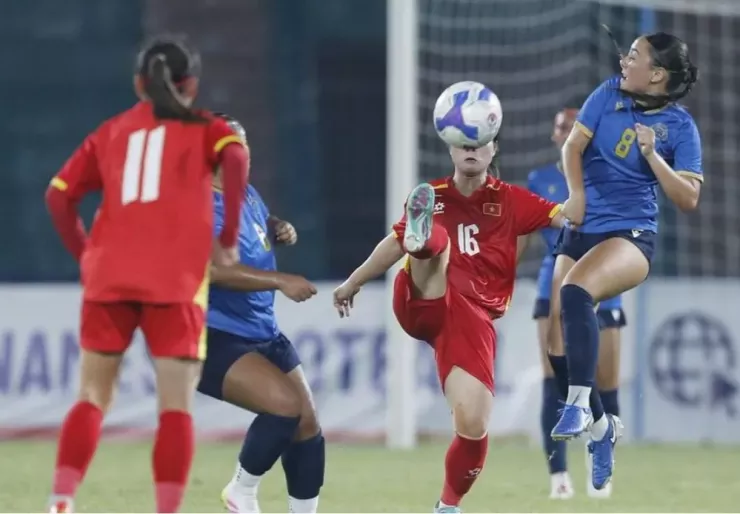 Các cô gái tuyển Việt Nam khai cuộc bằng ngôi nhất bảng vòng loại Asian Cup 2026. Ảnh:AFC