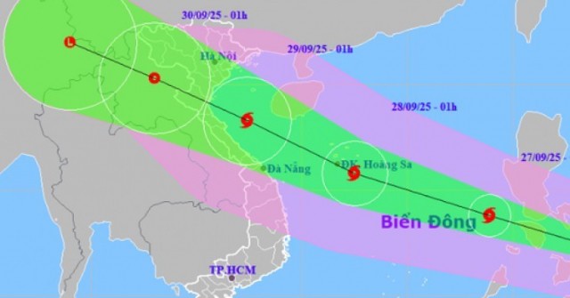Bão Bualoi mạnh lên 3 cấp sau một ngày, đêm nay...