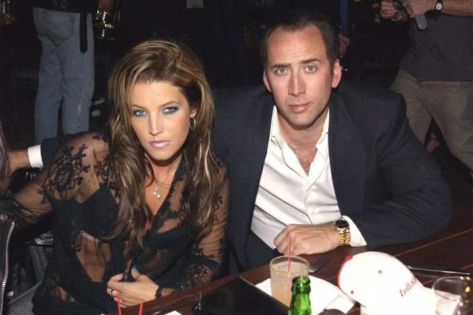 Nicolas Cage và vợ - Lisa Marie Presley. Ảnh: Wire