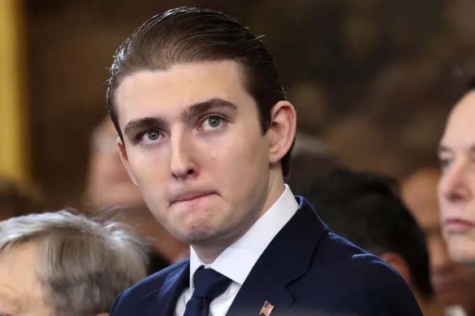 Barron Trump, 19 tuổi, con trai út của Tổng thống Mỹ Donald Trump. Ảnh: AFP