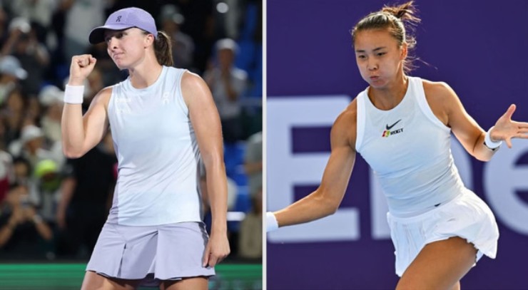 Swiatek (đội mũ) quá mạnh so với đối thủ chủ nhà