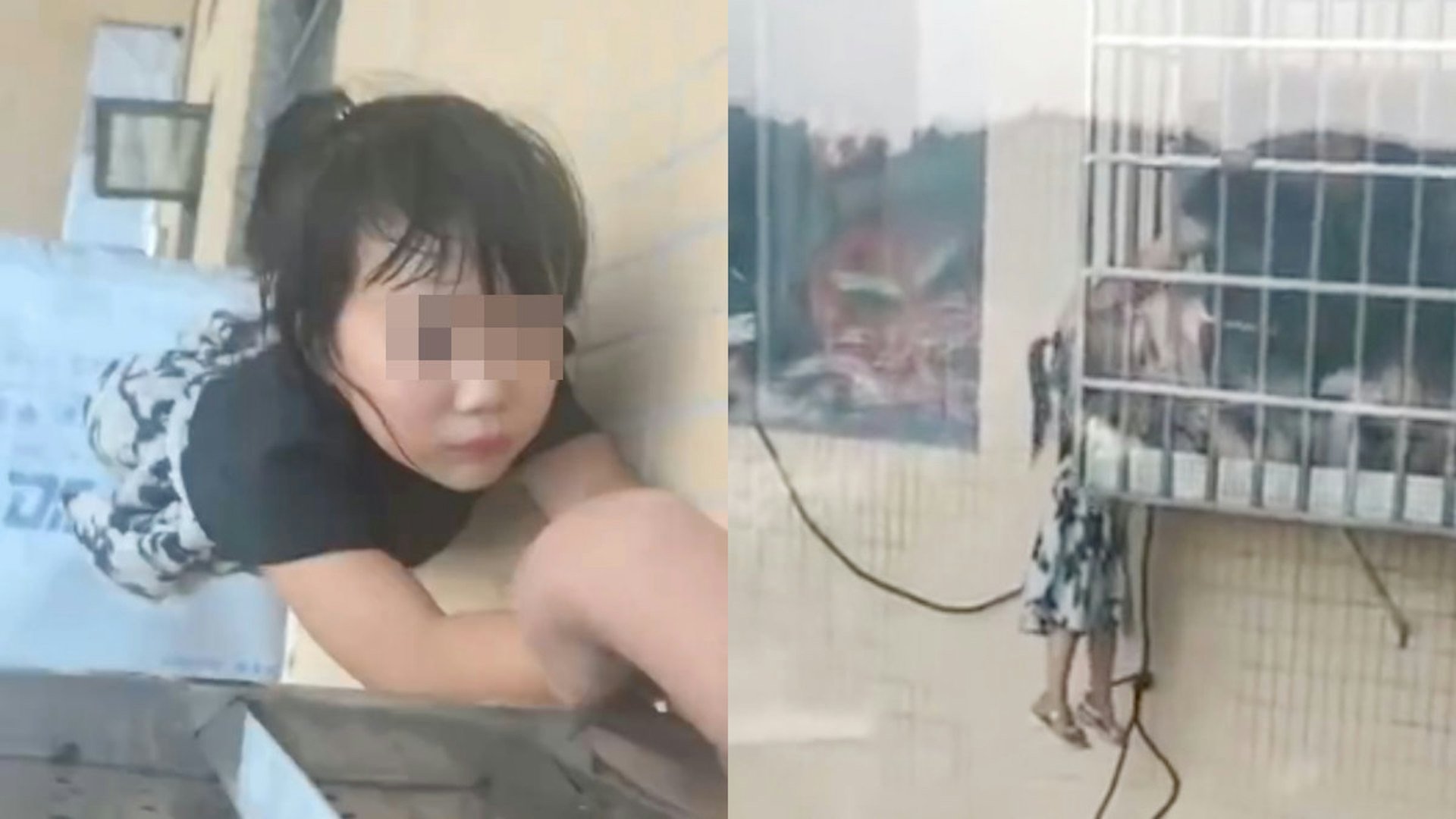 Chị Ngô là người đầu tiên phát hiện ra bé gái gặp nạn. Ảnh chụp màn hình