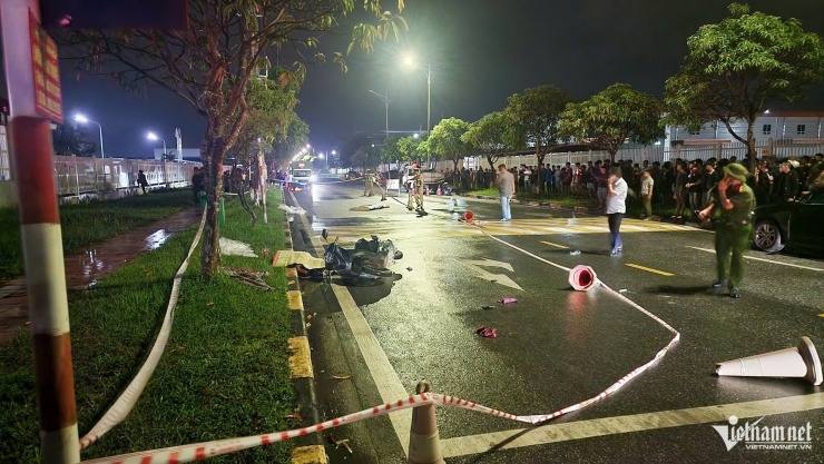 Vũ Phương Nhung dùng dao nhọn đâm tử vong anh N. và chị Y. trên đoạn đường trong KCN Phú Hà. Ảnh: N.S