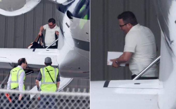 Nhân viên bê đồ cho Taylor Swift ở sân bay. Ảnh: Backgrid