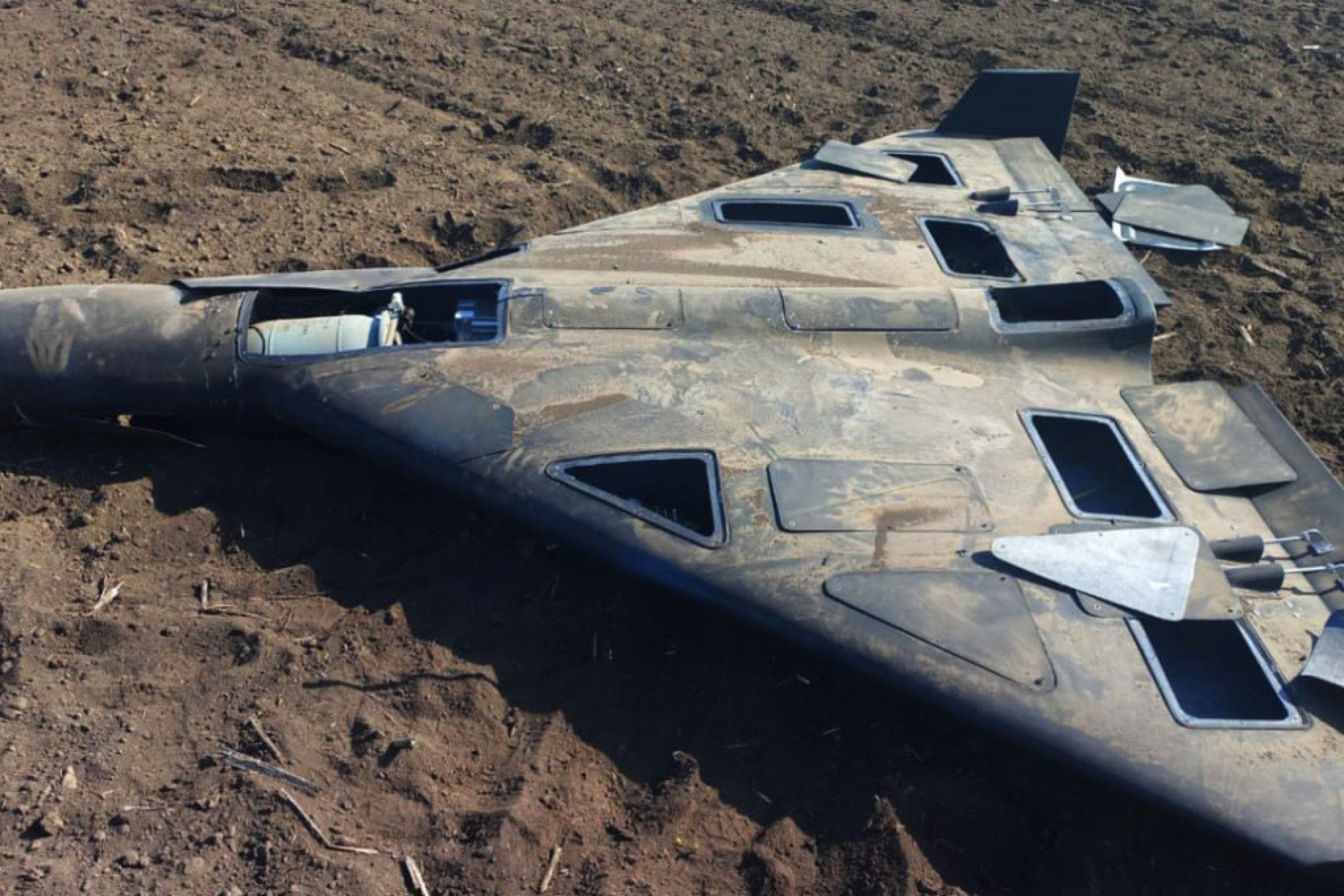Một chiếc UAV được cho là rơi ở Ukraine (ảnh: Kyiv Post)
