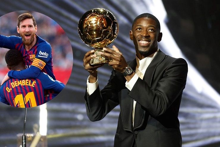 Dembele nói Messi là người đầu tiên nhắn tin chúc mừng anh sau khi đoạt Quả bóng Vàng
