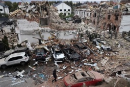 Thế giới - Thủ đô Ukraine rung chuyển vì đợt tập kích dữ dội của Nga