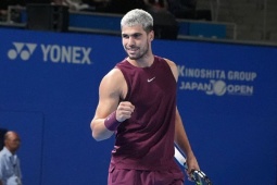 Video tennis Alcaraz - Nakashima: Áp đảo 81 phút, lấy vé bán kết (Japan Open)