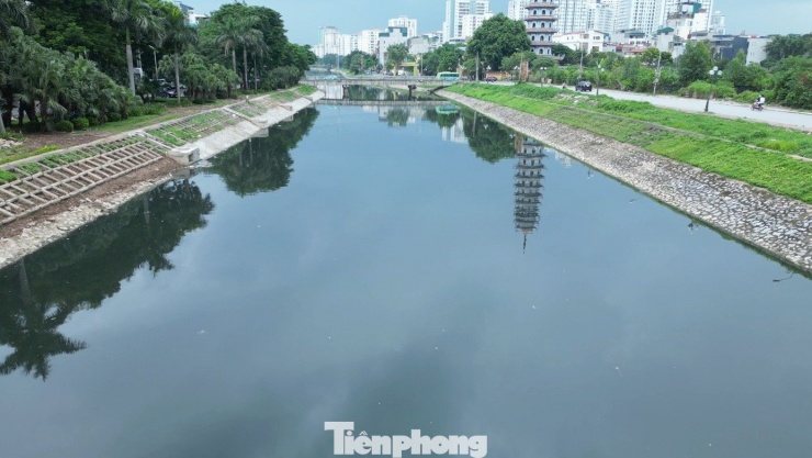 Đập tràn sông Tô Lịch đã giữ được mực nước trên sông 3,5 mét - 2