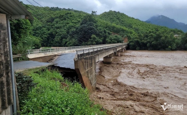Nước sông Luồng đang lên cao. Ảnh: CTV