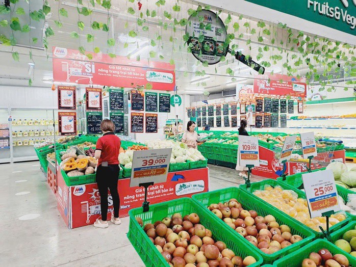 Hàng hóa tại MM Mega Market Vinh đảm bảo đầy đủ