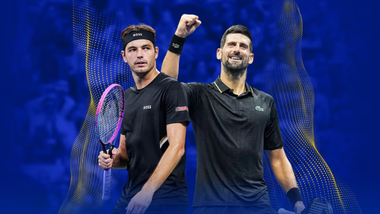 Fritz (bên trái) vượt Djokovic (bên phải) lấy hạng 4 thế giới ATP