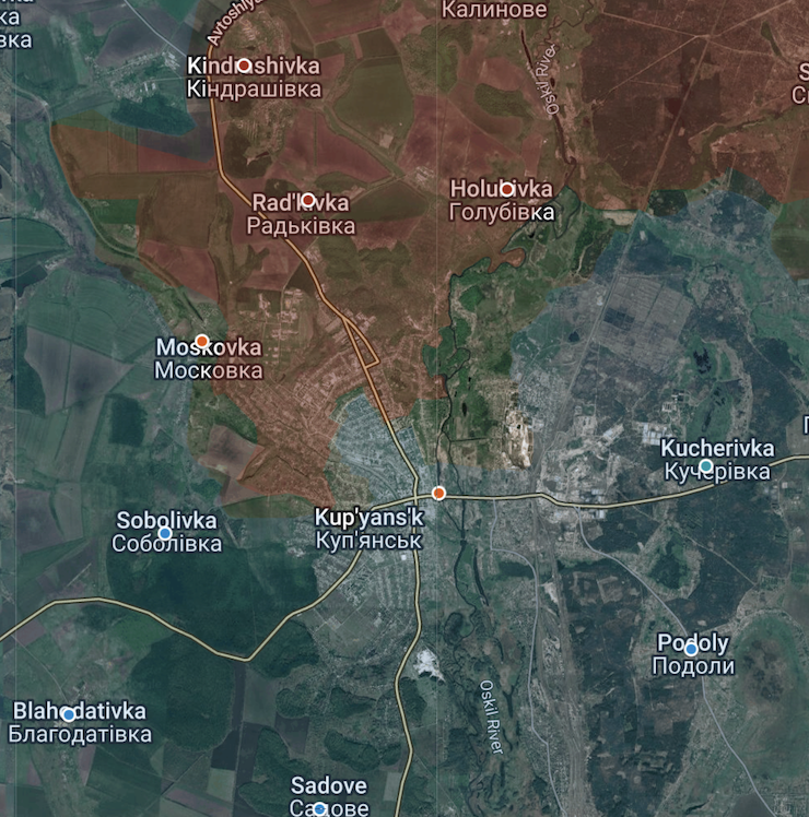 Tình hình ở Kupiansk hiện đang diễn ra bất lợi đối với Ukraine. Ảnh: Suriyak/X.