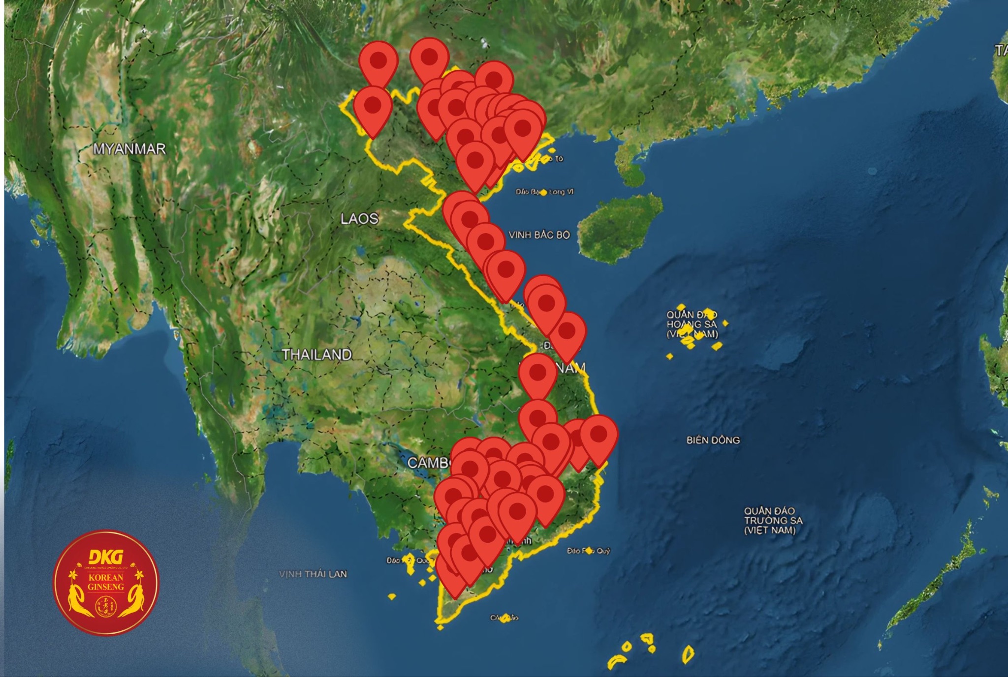 Hệ thống đại lý DKG phủ khắp cả nước.