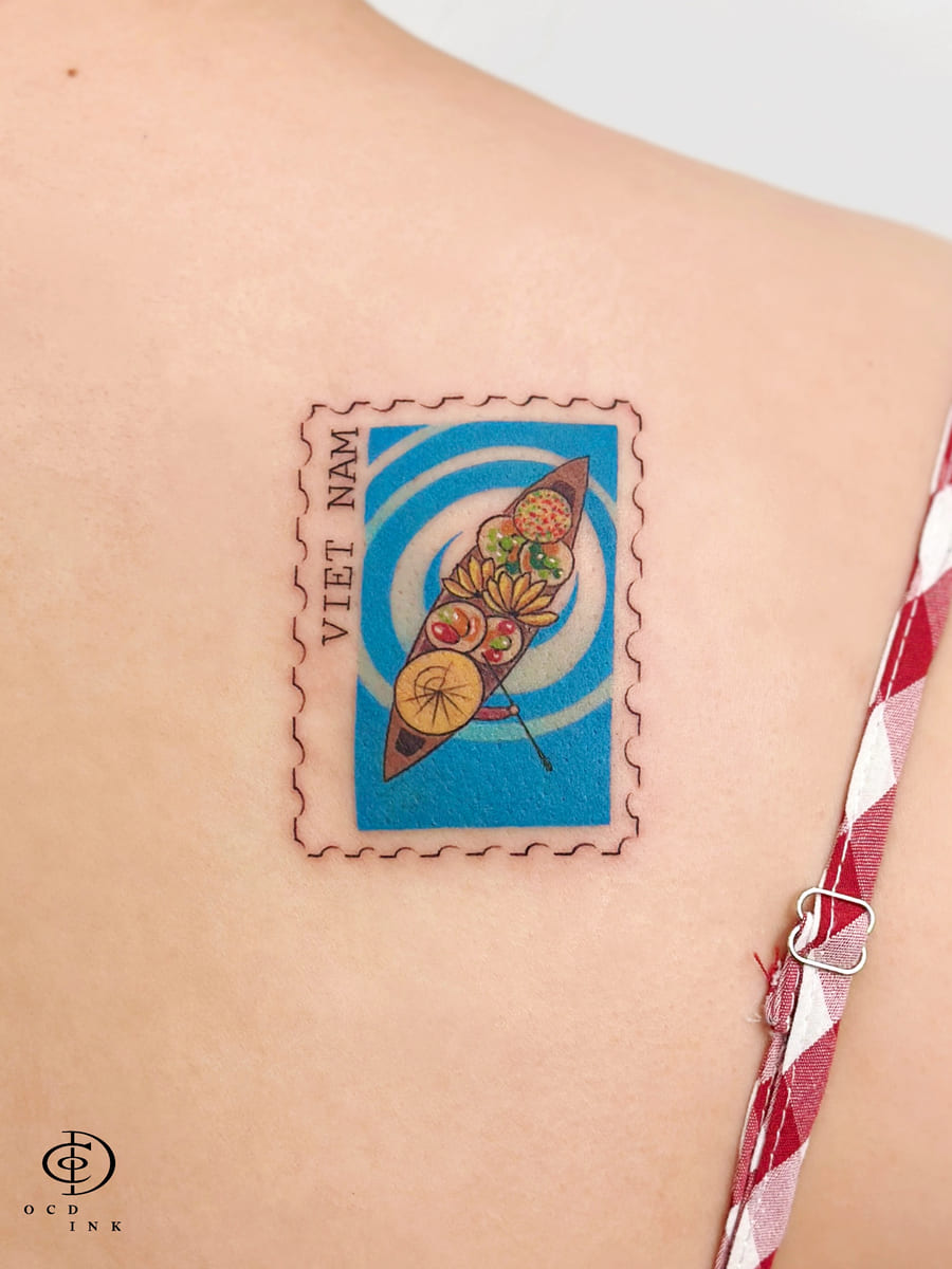 Phong cách xăm màu sống động