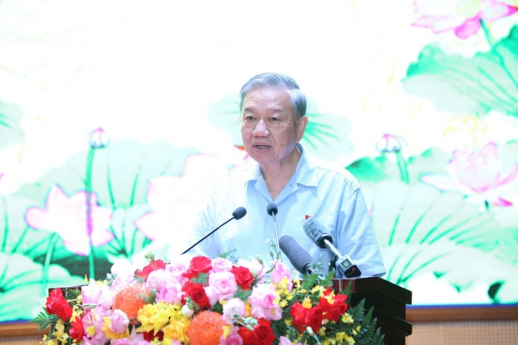 Tổng Bí thư Tô Lâm phát biểu tại hội nghị. Ảnh: P.H.