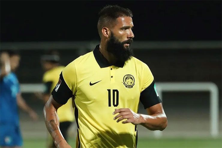Krasniqi trong màu áo ĐT Malaysia