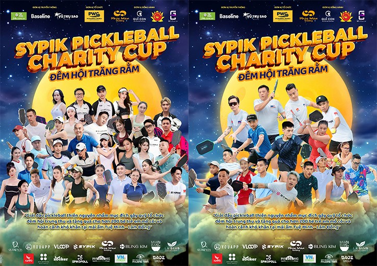 Nhiều tay vợt chuyên nghiệp và nghệ sĩ tranh tài tại&nbsp;Sypik Pickleball Charity Cup