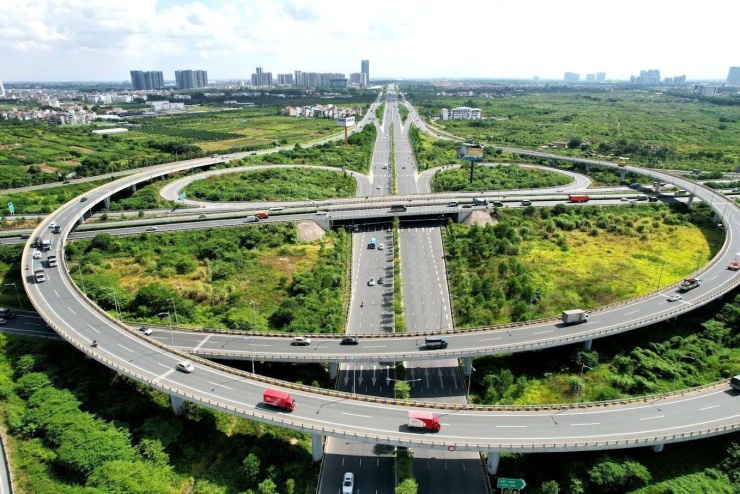 Tuyến đường cao tốc Hà Nội - Hải Phòng. Ảnh: CTV