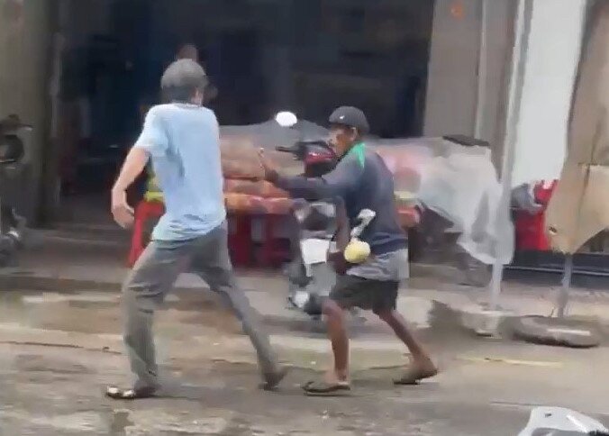 Hiện trường vụ việc. Ảnh: Cắt từ clip 