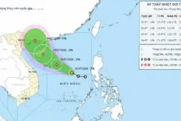 Áp thấp nhiệt đới có thể mạnh thành bão cấp 9 trên Biển Đông