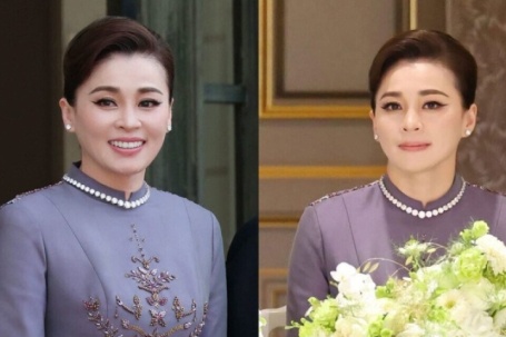Hoàng hậu Thái Lan tỏa sáng trong quốc yến ở Pháp