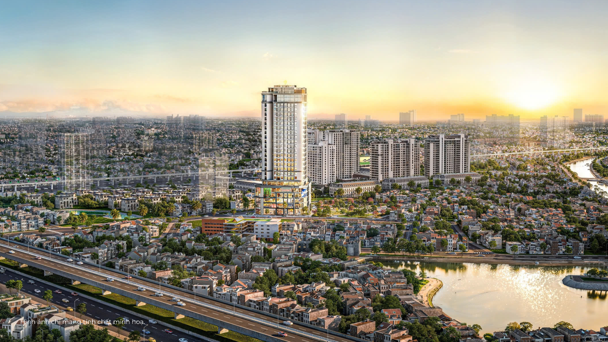 Tòa nhà dự án Động Lực Tower. Ảnh phối cảnh dự án.