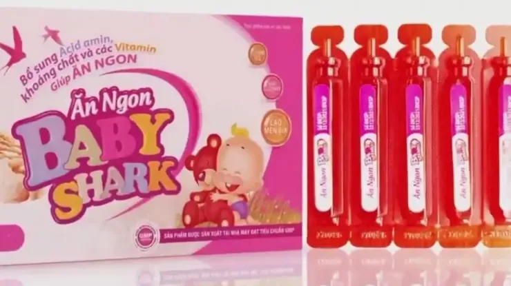Thực phẩm bổ sung sức khỏe Baby Shark của Herbitech bị xác định là hàng giả. Ảnh: Linh Đan