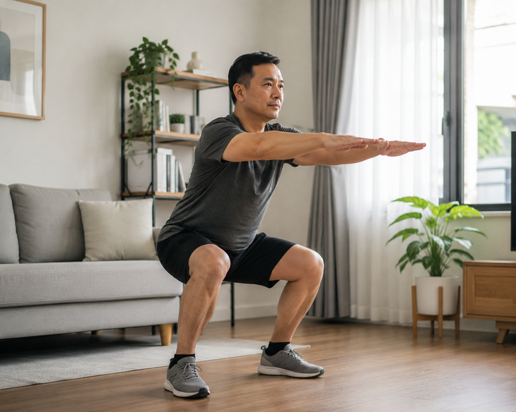 Squat giúp kích hoạt các nhóm cơ lớn ở đùi, hông và mông.