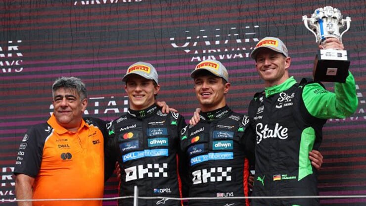 Nico Hulkenberg có podium đầu tiên sự nghiệp trong cuộc đua năm 2025