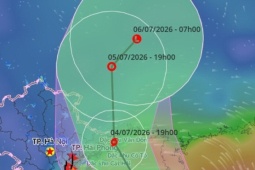 Bão số 1 Maysak cách Bạch Long Vĩ 280km, đổ bộ vùng biển Quảng Ninh tối 4/7