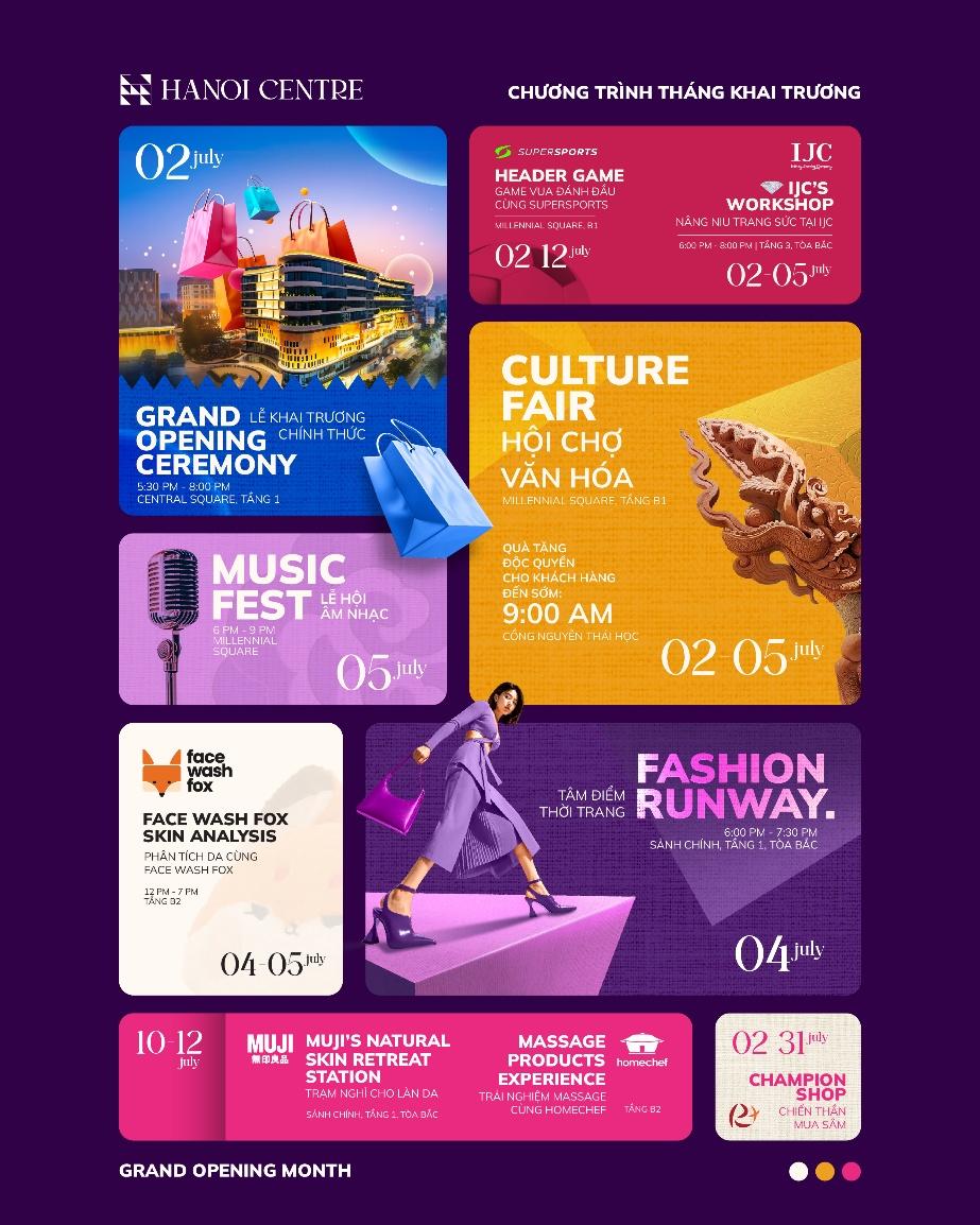 Chuỗi hoạt động tháng khai trương ấn tượng tại Hanoi Centre