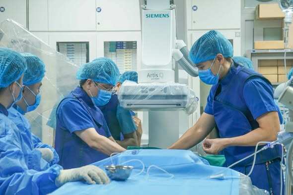 Bệnh nhân được can thiệp, vượt qua nguy kịch. Ảnh BVCC