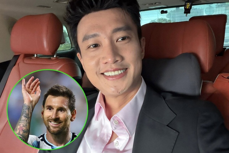 Diễn viên Quốc Trường dậy sớm xem bóng đá, hết lòng cổ vũ Messi.
