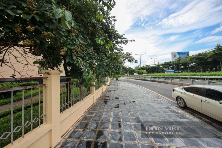 Phần vỉa hè phía trước các toà nhà A1, A2, A3, A4, A5, A6 đã được chỉnh trang, phần lòng đường tiếp giáp với cao tốc cũng được mở rộng hơn.