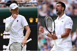Sinner tiến hóa mạnh mẽ, Djokovic bật chế độ "quái kiệt sinh tồn" ở Wimbledon