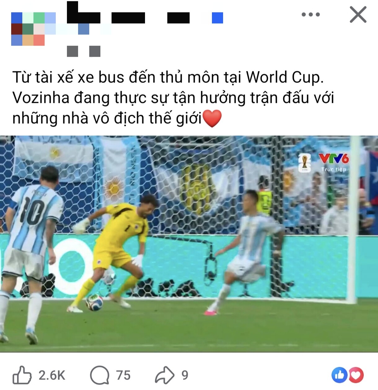 Câu chuyện truyền cảm hứng của Vozinha.